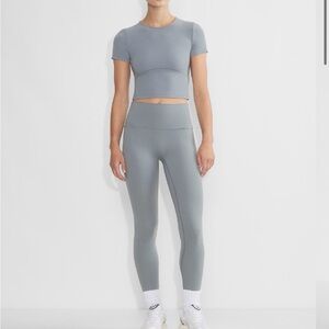 90 Degree By Reflex Light Blue High-Rise Leggings